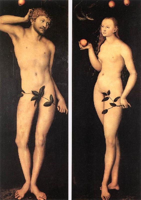 CRANACH, Lucas the Elder Adam and Eve fh Sweden oil painting art